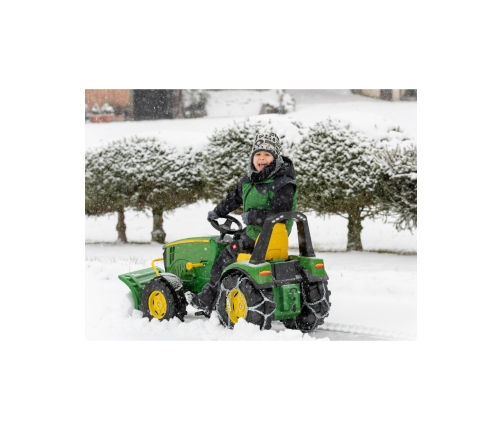 RollyX-Trac Premium John Deere Traktor na Pedały Łyżka Ciche Koła 3-10 Lat do 50kg Rolly Toys - Zielony