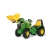 RollyX-Trac Premium John Deere Traktor na Pedały Łyżka Ciche Koła 3-10 Lat do 50kg Rolly Toys - Zielony