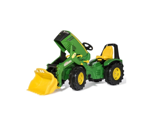 RollyX-Trac Premium John Deere Traktor na Pedały Łyżka Ciche Koła 3-10 Lat do 50kg Rolly Toys - Zielony