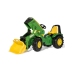 RollyX-Trac Premium John Deere Traktor na Pedały Łyżka Ciche Koła 3-10 Lat do 50kg Rolly Toys - Zielony