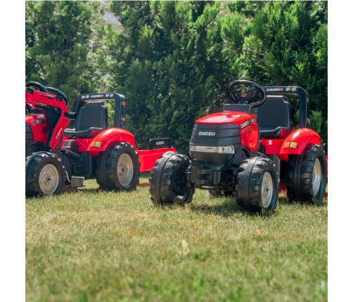 FALK Traktor na Pedały Case Czerwony Duży z Przyczepką od 3 lat