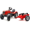 Трактор с педалями с прицепом FALK Massey Ferguson Red