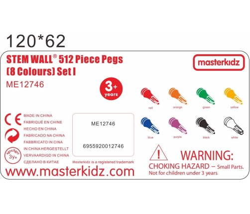 Kolorowe Kołeczki Do Tablicy Naukowej Masterkidz 512 Sztuk 8 Kolorów