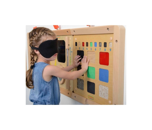 MASTERKIDZ Tablica Edukacyjna Rozpoznawanie Materiałów Faktur Zmysł Dotyku