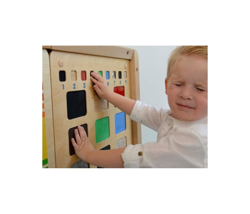 MASTERKIDZ Tablica Edukacyjna Rozpoznawanie Materiałów Faktur Zmysł Dotyku