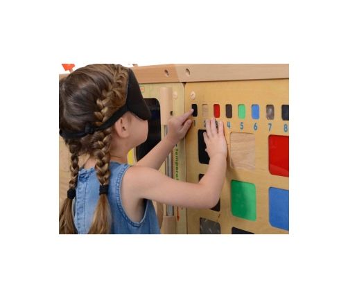 MASTERKIDZ Tablica Edukacyjna Rozpoznawanie Materiałów Faktur Zmysł Dotyku