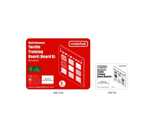 MASTERKIDZ Tablica Edukacyjna Rozpoznawanie Materiałów Faktur Zmysł Dotyku