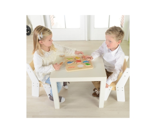 MASTERKIDZ Drewniany Sorter Kształtów Kolorowe Zwierzątka Montessori