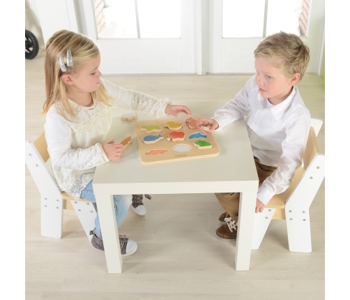 MASTERKIDZ Drewniany Sorter Kształtów Kolorowe Zwierzątka Montessori