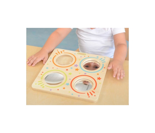 MASTERKIDZ Sensoryczna Tablica Lustra I Soczewki Zakrzywienia Obrazu Montessori