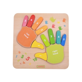 MASTERKIDZ Edukacyjna Tabliczka Drewniana Liczenie Na Palcach