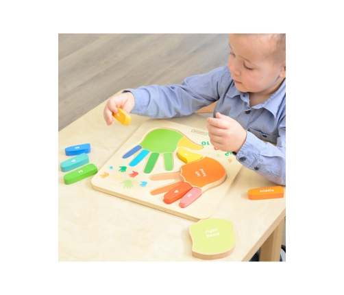 MASTERKIDZ Edukacyjna Tabliczka Drewniana Liczenie Na Palcach