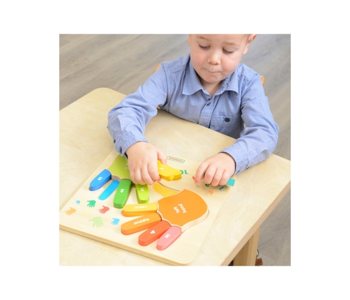 MASTERKIDZ Edukacyjna Tabliczka Drewniana Liczenie Na Palcach