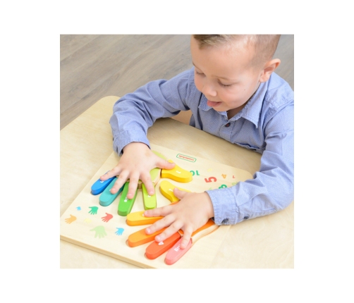 MASTERKIDZ Edukacyjna Tabliczka Drewniana Liczenie Na Palcach