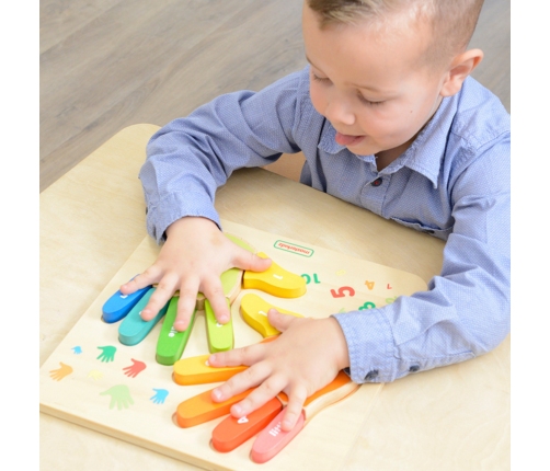 MASTERKIDZ Edukacyjna Tabliczka Drewniana Liczenie Na Palcach