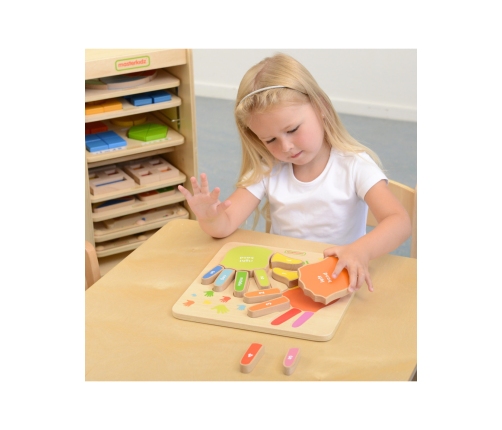 MASTERKIDZ Edukacyjna Tabliczka Drewniana Liczenie Na Palcach