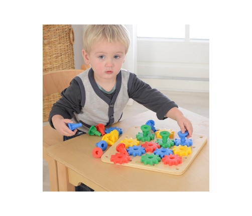 MASTERKIDZ Koła Zębate Zbuduj Własny Mechanizm Tablica Montessori