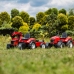 Traktors ar pedāļiem ar kausu un piekabi FALK Massey Ferguson Red