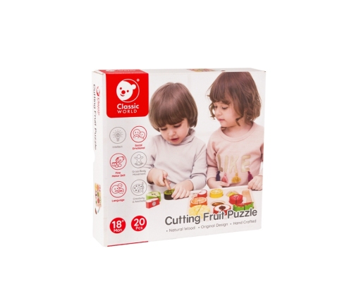 CLASSIC WORLD Zestaw do Krojenia Owoców na Rzepy MONTESSORI 20 el.