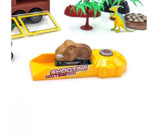 WOOPIE Cięzarówka Dinozaur z Wyrzutnią i Samochodzikami 15 el.