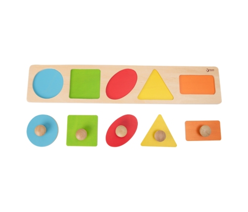 CLASSIC WORLD Układanka MONTESSORI dla Dzieci Nauka Kształtów Figur Kolorów 7 el.