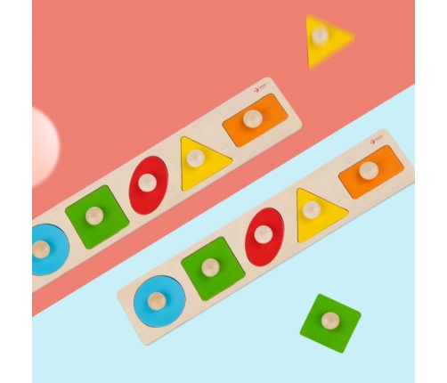 CLASSIC WORLD Układanka MONTESSORI dla Dzieci Nauka Kształtów Figur Kolorów 7 el.