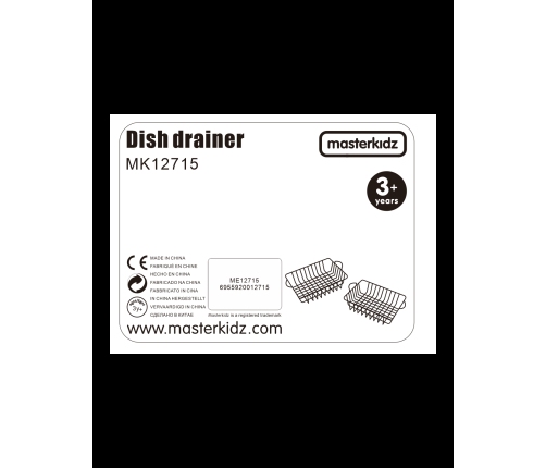 MASTERKIDZ Zestaw 2 Metalowe Kosze Szuszarka Do Naczyń Do Kuchni Dla Dzieci