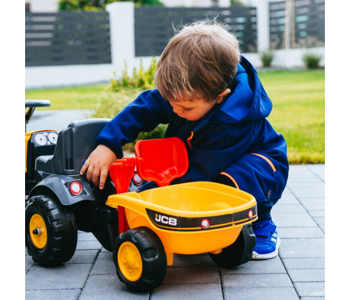 FALK Traktorek JCB Pomarańćzowy z Przyczepką od 1 roku