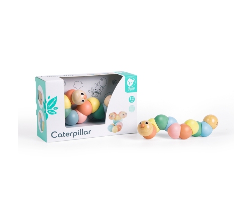 CLASSIC WORLD Drewniana Gąsienica Kolorowa do Zginania i Skręcania