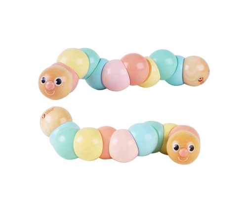 CLASSIC WORLD Drewniana Gąsienica Kolorowa do Zginania i Skręcania