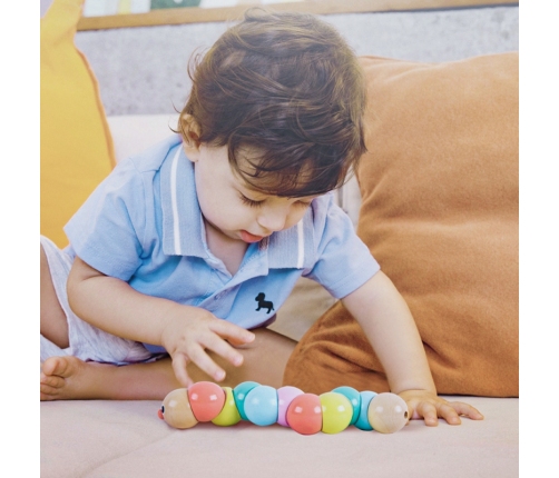 CLASSIC WORLD Drewniana Gąsienica Kolorowa do Zginania i Skręcania