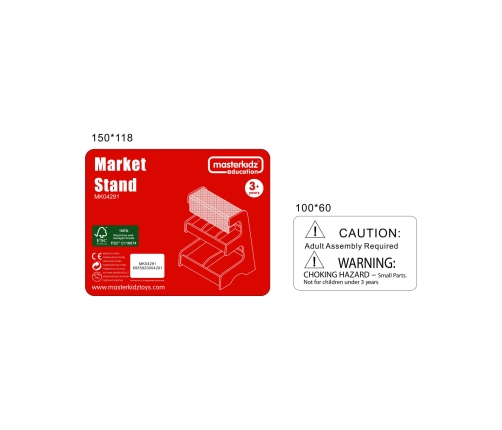 MASTERKIDZ Stoisko Targowe Drewniane Zabawa W Sklep
