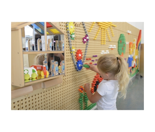 MASTERKIDZ Tablica Ścienna Koła Zębate i Łańcuch 79 El. Zbuduj własny mechanizm