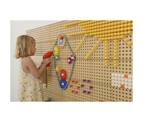 MASTERKIDZ Tablica Ścienna Koła Zębate i Łańcuch 79 El. Zbuduj własny mechanizm