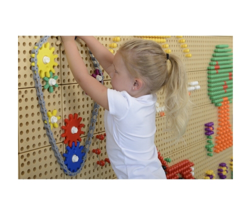 MASTERKIDZ Tablica Ścienna Koła Zębate i Łańcuch 79 El. Zbuduj własny mechanizm