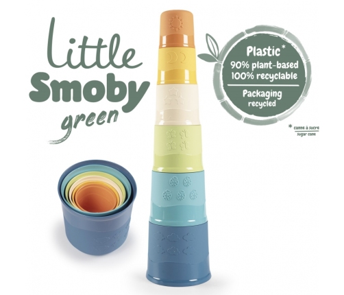 SMOBY Little Green Magiczna Wieża Bioplastik 6el.