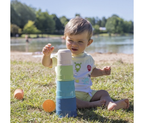 SMOBY Little Green Zestaw Łódka Wieża Sorter Bioplastik