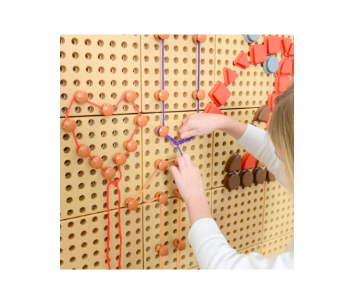 MASTERKIDZ Zestaw Kołeczki i Sznurki - Do Tablicy Naukowo-Kreatywnej STEM