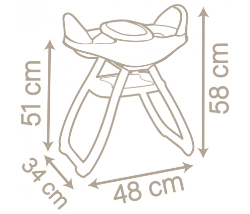 SMOBY Baby Nurse Barošanas krēsls dvīņu lellēm