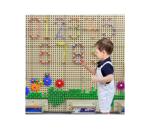 MASTERKIDZ Zestaw Kołeczki i Sznurki - Do Tablicy Naukowo-Kreatywnej STEM