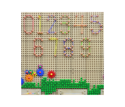 MASTERKIDZ Zestaw Kołeczki i Sznurki - Do Tablicy Naukowo-Kreatywnej STEM