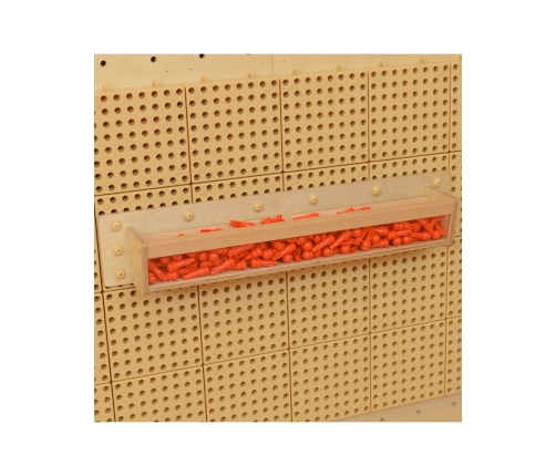 MASTERKIDZ Drewniany Pojemniczek Przezroczysta Ścianka 80 cm do Tablic Naukowo-Kreatywnych STEM