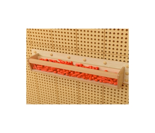 MASTERKIDZ Drewniany Pojemniczek Przezroczysta Ścianka 80 cm do Tablic Naukowo-Kreatywnych STEM