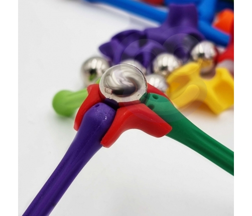 WOOPIE Klocki Magnetyczne Konstrukcyjne Układanka Kreatywna 70 el.