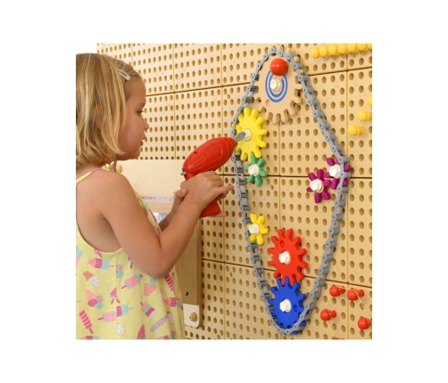 Koła Zębate Zbuduj Własny Mechanizm - Tablica Naukowo-Kreatywna Masterkidz STEM