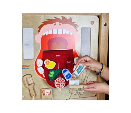 MASTERKIDZ Higiena Jamy Ustnej Ścienna Tablica Sensoryczna Flex Montessori