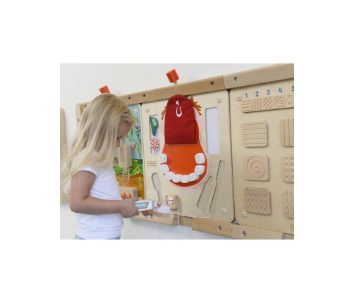 MASTERKIDZ Higiena Jamy Ustnej Ścienna Tablica Sensoryczna Flex Montessori