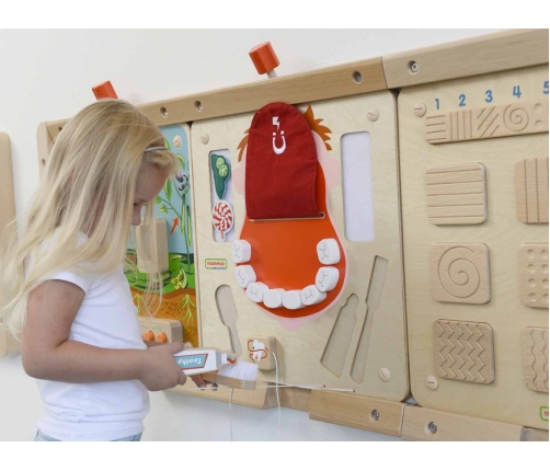 MASTERKIDZ Higiena Jamy Ustnej Ścienna Tablica Sensoryczna Flex Montessori