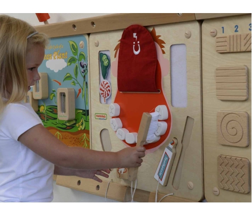MASTERKIDZ Higiena Jamy Ustnej Ścienna Tablica Sensoryczna Flex Montessori