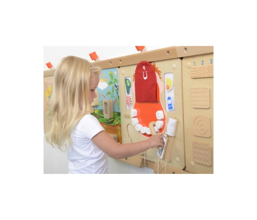 MASTERKIDZ Higiena Jamy Ustnej Ścienna Tablica Sensoryczna Flex Montessori